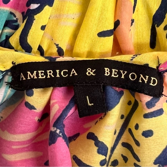 America and Beyond Fashion Summer Mini Dress Beach Slip Womens Size Large - Picture 5 of 7